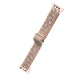 Adjustable Rhombic Texture Elastic Replacement Strap Watchband For Apple Watch Series, 7 45mm / 6 & SE & 5 & 4 44mm / 3 & 2 & 1 42mm, 7 41mm / 6 & SE & 5 & 4 40mm / 3 & 2 & 1 38mm
