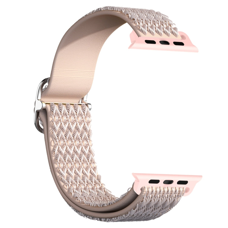 Adjustable Rhombic Texture Elastic Replacement Strap Watchband For Apple Watch Series, 7 45mm / 6 & SE & 5 & 4 44mm / 3 & 2 & 1 42mm, 7 41mm / 6 & SE & 5 & 4 40mm / 3 & 2 & 1 38mm