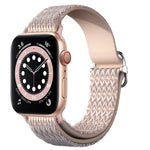 Adjustable Rhombic Texture Elastic Replacement Strap Watchband For Apple Watch Series, 7 45mm / 6 & SE & 5 & 4 44mm / 3 & 2 & 1 42mm, 7 41mm / 6 & SE & 5 & 4 40mm / 3 & 2 & 1 38mm