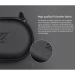KZ ポータブル PUレザー オーバルデータケーブル充電器イヤホン収納ボックス オーバル型