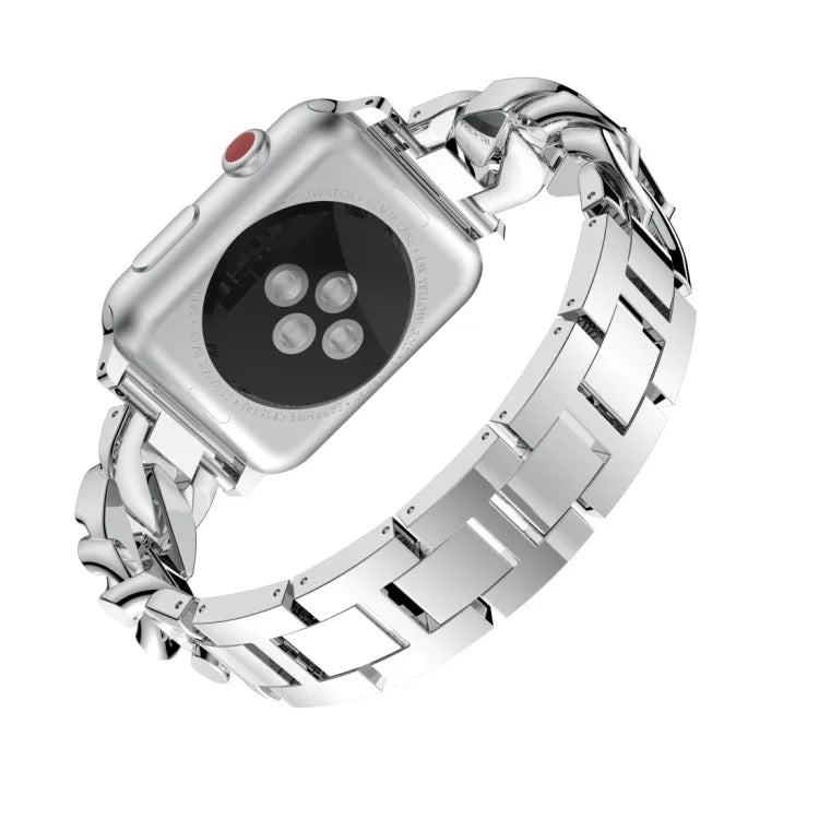 シングルロウデニムダイヤモンド合金ウォッチバンド、Apple Watch Series 8&7 41mm / SE 2&6&SE&5&4 40mm / 3&2&1 38mm対応、Apple Watch Series 8&7 45mm / SE 2&6&SE&5&4 44mm / 3&2&1 42mm対応