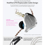 KZ ZS10 Pro 10ユニットリングアイアンゲーミングインイヤー有線イヤホン、ZS10 Proマイクバージョン（ストリーマーブルー）、ZS10 Proマイクバージョン（グレアゴールド）、ZS10 Proマイクバージョン（パープル）、ZS10 Proマイクバージョン（ダイヤモンドブルー）、ZS10 Proスタンダードバージョン（ブラック）