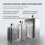 KZ SA08 ワイヤレス4ユニット5BAバランスアーマチュアBluetoothインイヤーTWSイヤホン、SA08
