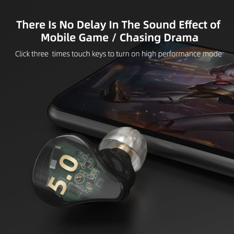 KZ SA08 ワイヤレス4ユニット5BAバランスアーマチュアBluetoothインイヤーTWSイヤホン、SA08