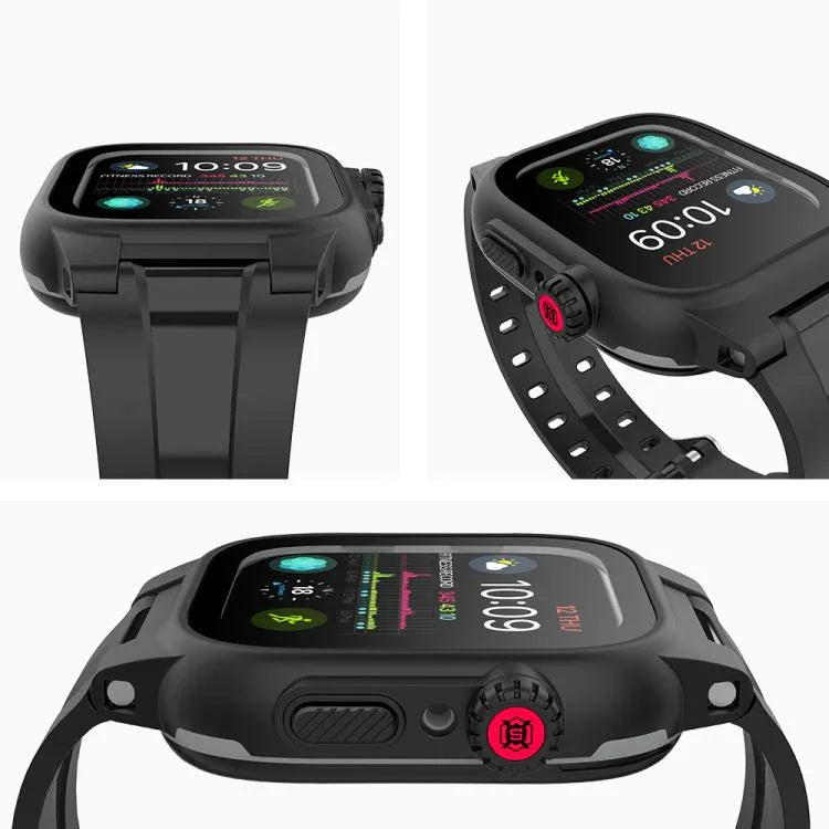 RedPepper IP68 Waterproof Screen Protector + Watchband + Protective Case, For Apple Watch Series 6 / 5 / 4 / Watch SE 44mm