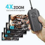 Y17 5MP 12mm デュアルレンズ HD オートフォーカス WiFi 工業用デジタル内視鏡 ズーム可能 スネークカメラ, 1m ハードケーブル, 3.5m ハードケーブル, 5m ハードケーブル, 10m ハードケーブル
