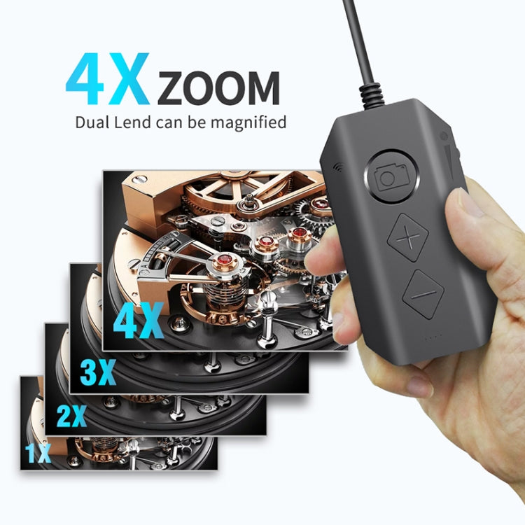 Y17 5MP 12mm デュアルレンズ HD オートフォーカス WiFi 工業用デジタル内視鏡 ズーム可能 スネークカメラ, 1m ハードケーブル, 3.5m ハードケーブル, 5m ハードケーブル, 10m ハードケーブル