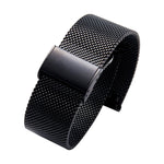 304 Stainless Steel Single Buckle Replacement Strap Watchband, 16mm, 18mm, 20mm, 22mm