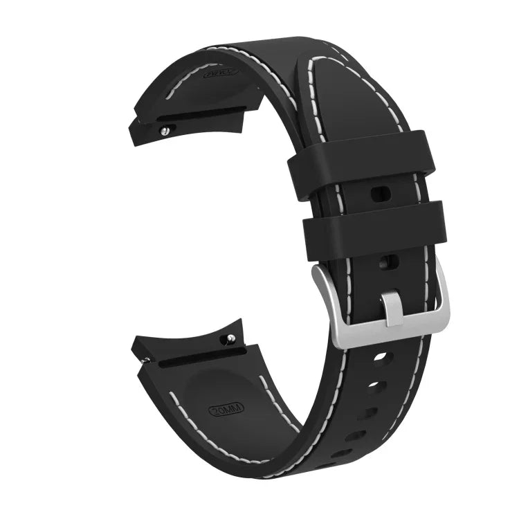 シリコン縫い目交換用ストラップバンド、Samsung Galaxy Watch4 / Watch4 Classic対応