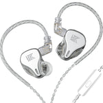 KZ DQ6 3ユニットダイナミックHiFiインイヤー有線イヤホン、マイクなし、マイク付き