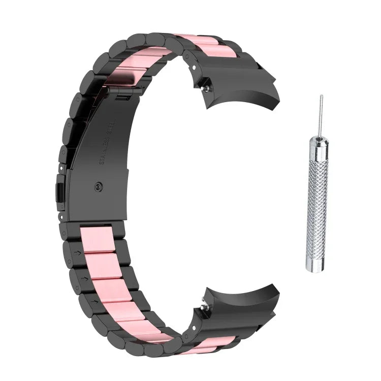 三連スチール交換用ストラップバンド、Samsung Galaxy Watch4 / Watch4 Classic対応