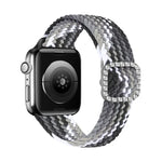 調節可能なナイロン編み伸縮性ダイヤモンドバックル交換用ストラップ Apple Watch Series 用, 7 & 6 & SE & 5 & 4 40mm/3 & 2 & 1 38mm, 7 & 6 & SE & 5 & 4 44mm/3 & 2 & 1 42mm
