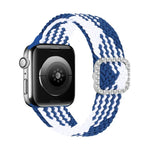 調節可能なナイロン編み伸縮性ダイヤモンドバックル交換用ストラップ Apple Watch Series 用, 7 & 6 & SE & 5 & 4 40mm/3 & 2 & 1 38mm, 7 & 6 & SE & 5 & 4 44mm/3 & 2 & 1 42mm