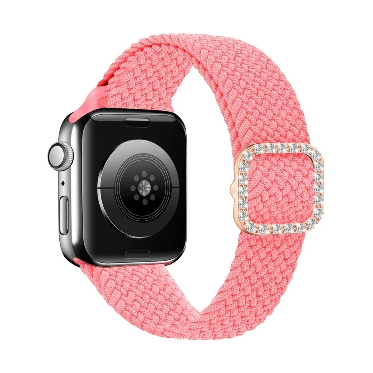 調節可能なナイロン編み伸縮性ダイヤモンドバックル交換用ストラップ Apple Watch Series 用, 7 & 6 & SE & 5 & 4 40mm/3 & 2 & 1 38mm, 7 & 6 & SE & 5 & 4 44mm/3 & 2 & 1 42mm
