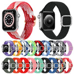 調節可能なナイロン編み伸縮性ダイヤモンドバックル交換用ストラップ Apple Watch Series 用, 7 & 6 & SE & 5 & 4 40mm/3 & 2 & 1 38mm, 7 & 6 & SE & 5 & 4 44mm/3 & 2 & 1 42mm