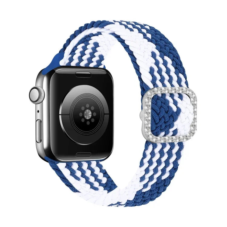 調節可能なナイロン編み伸縮性ダイヤモンドバックル交換用ストラップ Apple Watch Series 用, 7 & 6 & SE & 5 & 4 40mm/3 & 2 & 1 38mm, 7 & 6 & SE & 5 & 4 44mm/3 & 2 & 1 42mm