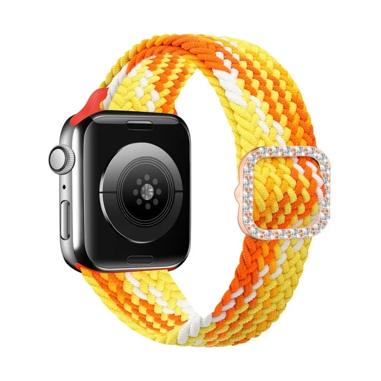 調節可能なナイロン編み伸縮性ダイヤモンドバックル交換用ストラップ Apple Watch Series 用, 7 & 6 & SE & 5 & 4 40mm/3 & 2 & 1 38mm, 7 & 6 & SE & 5 & 4 44mm/3 & 2 & 1 42mm