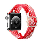 調節可能なナイロン編み伸縮性ダイヤモンドバックル交換用ストラップ Apple Watch Series 用, 7 & 6 & SE & 5 & 4 40mm/3 & 2 & 1 38mm, 7 & 6 & SE & 5 & 4 44mm/3 & 2 & 1 42mm