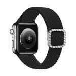 調節可能なナイロン編み伸縮性ダイヤモンドバックル交換用ストラップ Apple Watch Series 用, 7 & 6 & SE & 5 & 4 40mm/3 & 2 & 1 38mm, 7 & 6 & SE & 5 & 4 44mm/3 & 2 & 1 42mm