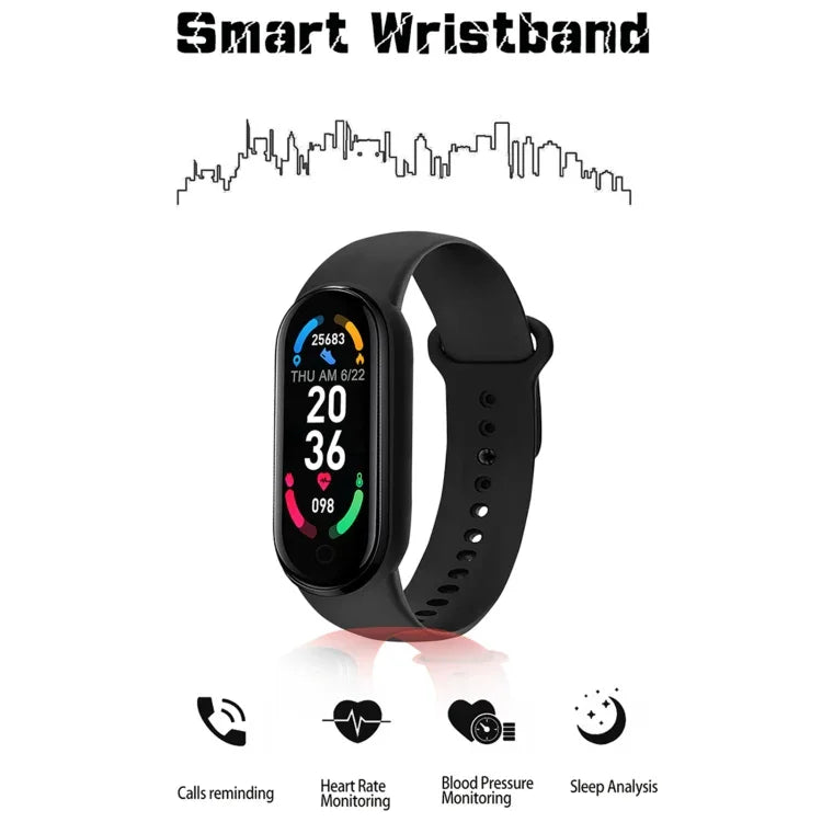 1M7 スポーツスマートブレスレット、心拍数モニタリング＆血圧モニタリング＆睡眠モニタリング＆座りすぎリマインダー対応、リニア充電、マグネット充電