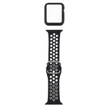 シリコン交換ストラップウォッチバンド＋スクリーンプロテクター付き保護ケースセット、Apple Watch Series 3 & 2 & 1 38mm用、Apple Watch Series 6 / 5 / 4 / Watch SE 40mm用
