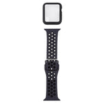 シリコン交換ストラップウォッチバンド＋スクリーンプロテクター付き保護ケースセット、Apple Watch Series 3 & 2 & 1 38mm用、Apple Watch Series 6 / 5 / 4 / Watch SE 40mm用
