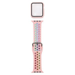 シリコン交換ストラップウォッチバンド＋スクリーンプロテクター付き保護ケースセット、Apple Watch Series 3 & 2 & 1 38mm用、Apple Watch Series 6 / 5 / 4 / Watch SE 40mm用