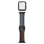シリコン交換ストラップウォッチバンド＋スクリーンプロテクター付き保護ケースセット、Apple Watch Series 3 & 2 & 1 38mm用、Apple Watch Series 6 / 5 / 4 / Watch SE 40mm用