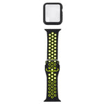シリコン交換用ストラップ＋画面保護フィルム付き保護ケースセット Apple Watch Series 3 & 2 & 1 42mm 用、Apple Watch Series 6 / 5 / 4 / Watch SE 44mm 用