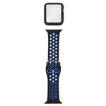 シリコン交換用ストラップ＋画面保護フィルム付き保護ケースセット Apple Watch Series 3 & 2 & 1 42mm 用、Apple Watch Series 6 / 5 / 4 / Watch SE 44mm 用