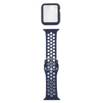 シリコン交換用ストラップ＋画面保護フィルム付き保護ケースセット Apple Watch Series 3 & 2 & 1 42mm 用、Apple Watch Series 6 / 5 / 4 / Watch SE 44mm 用