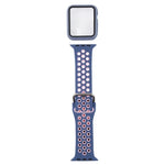 シリコン交換用ストラップ＋画面保護フィルム付き保護ケースセット Apple Watch Series 3 & 2 & 1 42mm 用、Apple Watch Series 6 / 5 / 4 / Watch SE 44mm 用