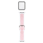シリコン交換用ストラップ＋画面保護フィルム付き保護ケースセット Apple Watch Series 3 & 2 & 1 42mm 用、Apple Watch Series 6 / 5 / 4 / Watch SE 44mm 用