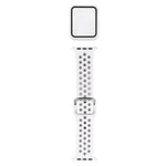 シリコン交換用ストラップ＋画面保護フィルム付き保護ケースセット Apple Watch Series 3 & 2 & 1 42mm 用、Apple Watch Series 6 / 5 / 4 / Watch SE 44mm 用