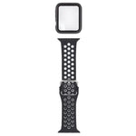 シリコン交換用ストラップ＋画面保護フィルム付き保護ケースセット Apple Watch Series 3 & 2 & 1 42mm 用、Apple Watch Series 6 / 5 / 4 / Watch SE 44mm 用