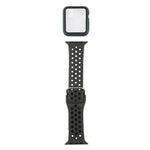 シリコン交換用ストラップ＋画面保護フィルム付き保護ケースセット Apple Watch Series 3 & 2 & 1 42mm 用、Apple Watch Series 6 / 5 / 4 / Watch SE 44mm 用