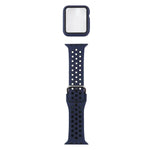 シリコン交換用ストラップ＋画面保護フィルム付き保護ケースセット Apple Watch Series 3 & 2 & 1 42mm 用、Apple Watch Series 6 / 5 / 4 / Watch SE 44mm 用