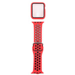 シリコン交換用ストラップ＋画面保護フィルム付き保護ケースセット Apple Watch Series 3 & 2 & 1 42mm 用、Apple Watch Series 6 / 5 / 4 / Watch SE 44mm 用
