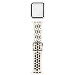 シリコン交換用ストラップ＋画面保護フィルム付き保護ケースセット Apple Watch Series 3 & 2 & 1 42mm 用、Apple Watch Series 6 / 5 / 4 / Watch SE 44mm 用