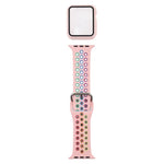 シリコン交換用ストラップ＋画面保護フィルム付き保護ケースセット Apple Watch Series 3 & 2 & 1 42mm 用、Apple Watch Series 6 / 5 / 4 / Watch SE 44mm 用