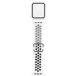 シリコン交換用ストラップ＋画面保護フィルム付き保護ケースセット Apple Watch Series 3 & 2 & 1 42mm 用、Apple Watch Series 6 / 5 / 4 / Watch SE 44mm 用