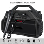 New Rixing NR-6011M Bluetooth 5.0 ポータブルアウトドアカラオケ ワイヤレス Bluetoothスピーカー マイク＆ショルダーストラップ付き NR-6011M（ブラック）、NR-6011M（レッド）、NR-6011M（ブルー）、NR-6011M（グリーン）