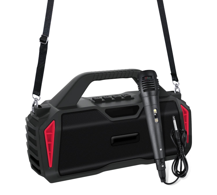 New Rixing NR-6011M Bluetooth 5.0 ポータブルアウトドアカラオケ ワイヤレス Bluetoothスピーカー マイク＆ショルダーストラップ付き NR-6011M（ブラック）、NR-6011M（レッド）、NR-6011M（ブルー）、NR-6011M（グリーン）