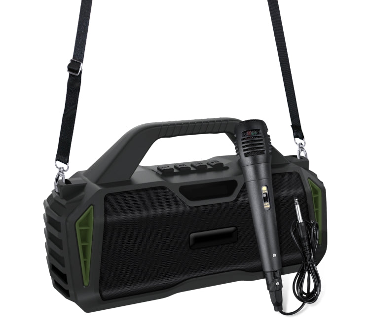 New Rixing NR-6011M Bluetooth 5.0 ポータブルアウトドアカラオケ ワイヤレス Bluetoothスピーカー マイク＆ショルダーストラップ付き NR-6011M（ブラック）、NR-6011M（レッド）、NR-6011M（ブルー）、NR-6011M（グリーン）