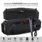 New Rixing NR-6012M Bluetooth 5.0 ポータブルアウトドアカラオケ ワイヤレス Bluetoothスピーカー マイク＆ショルダーストラップ付き NR-6012M（ブルー）、NR-6012M（グリーン）、NR-6012M（ブラック）、NR-6012M（レッド）