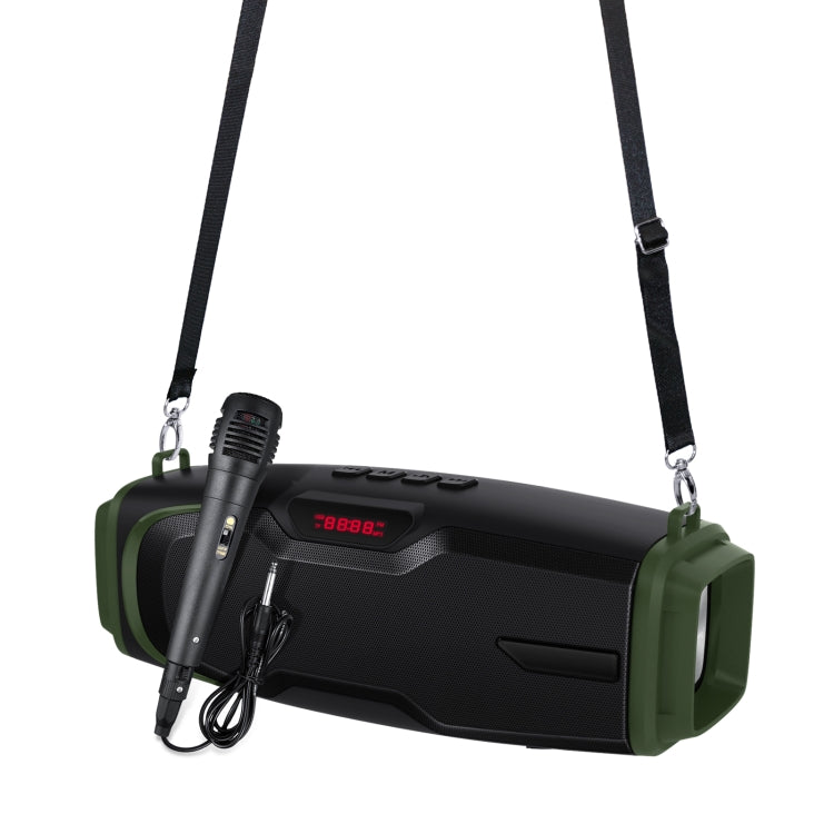 New Rixing NR-6012M Bluetooth 5.0 ポータブルアウトドアカラオケ ワイヤレス Bluetoothスピーカー マイク＆ショルダーストラップ付き NR-6012M（ブルー）、NR-6012M（グリーン）、NR-6012M（ブラック）、NR-6012M（レッド）