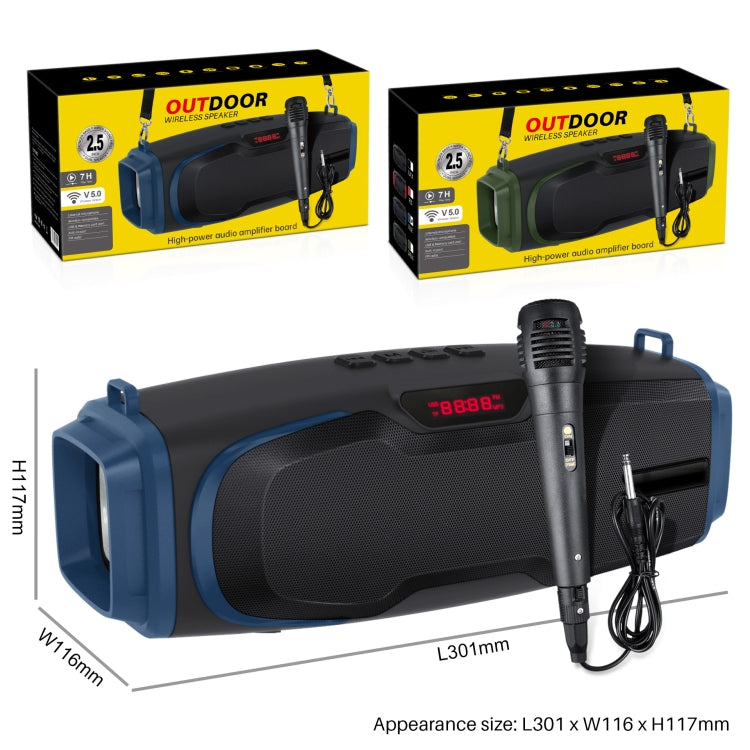 New Rixing NR-6012M Bluetooth 5.0 ポータブルアウトドアカラオケ ワイヤレス Bluetoothスピーカー マイク＆ショルダーストラップ付き NR-6012M（ブルー）、NR-6012M（グリーン）、NR-6012M（ブラック）、NR-6012M（レッド）