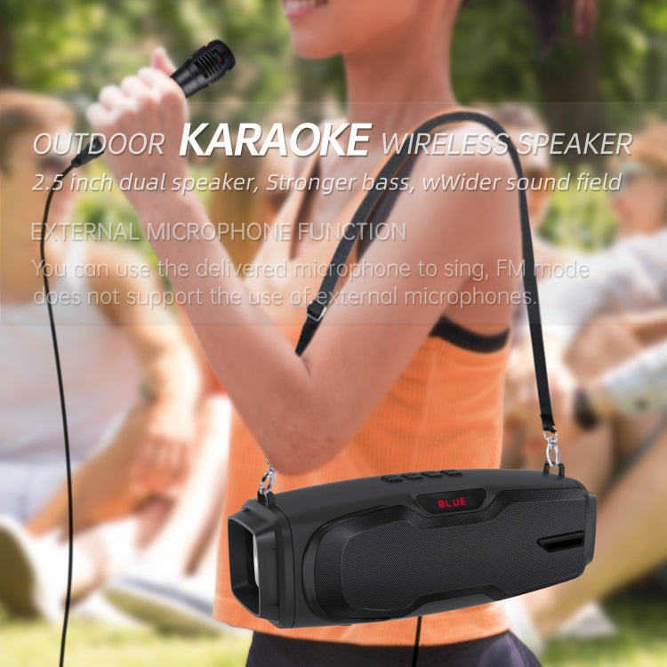 New Rixing NR-6012M Bluetooth 5.0 ポータブルアウトドアカラオケ ワイヤレス Bluetoothスピーカー マイク＆ショルダーストラップ付き NR-6012M（ブルー）、NR-6012M（グリーン）、NR-6012M（ブラック）、NR-6012M（レッド）