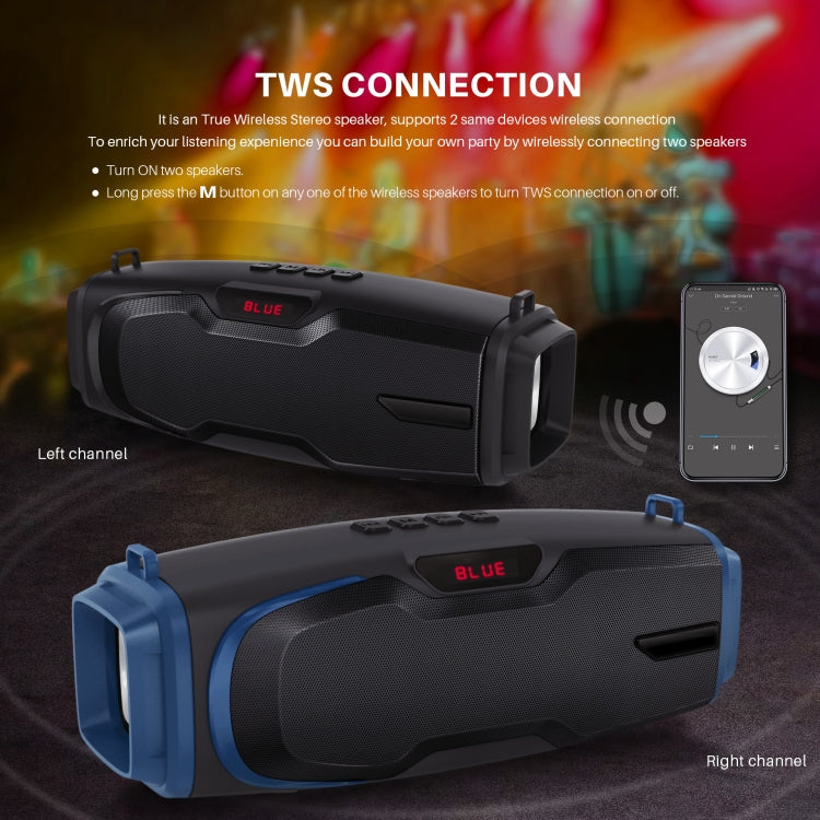New Rixing NR-6012M Bluetooth 5.0 ポータブルアウトドアカラオケ ワイヤレス Bluetoothスピーカー マイク＆ショルダーストラップ付き NR-6012M（ブルー）、NR-6012M（グリーン）、NR-6012M（ブラック）、NR-6012M（レッド）