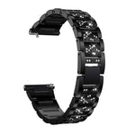 22mm Universal Three-beads Diamond Steel Replacement Strap Watchband, 22mm